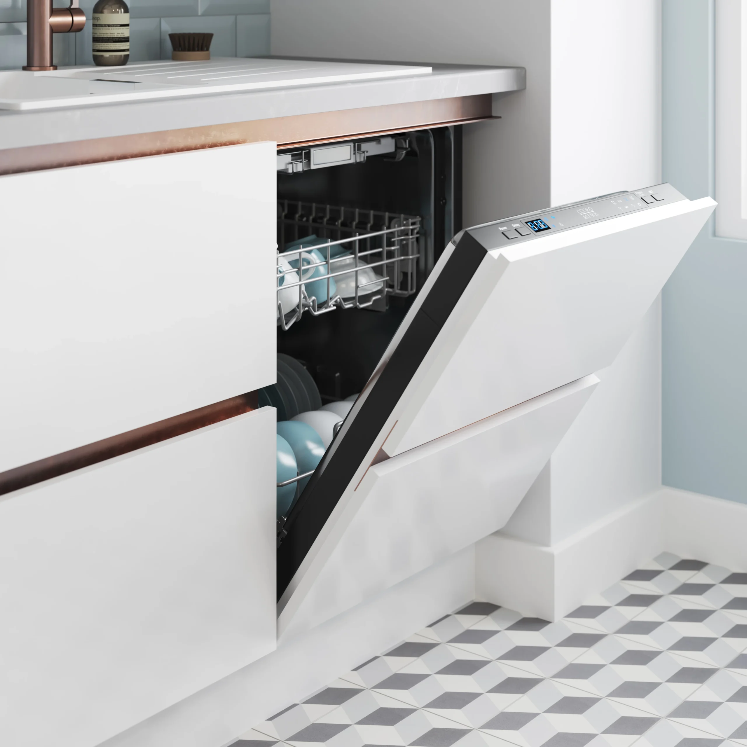 GoodHome Stevia Innovo Handleless Gloss White Slab Drawer Front, Bridging Door & Bi Fold Door, (W)600mm (H)340mm (T)18mm 7 GoodHome Stevia Innovo Handleless Gloss White Slab Drawer Front, Bridging Door & Bi Fold Door, (W)600mm (H)340mm (T)18mm - Image 7