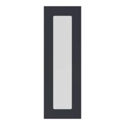 GoodHome Stevia Matt Blue Slab Tall Glazed Cabinet Door (W)300mm (H)895mm (T)18mm