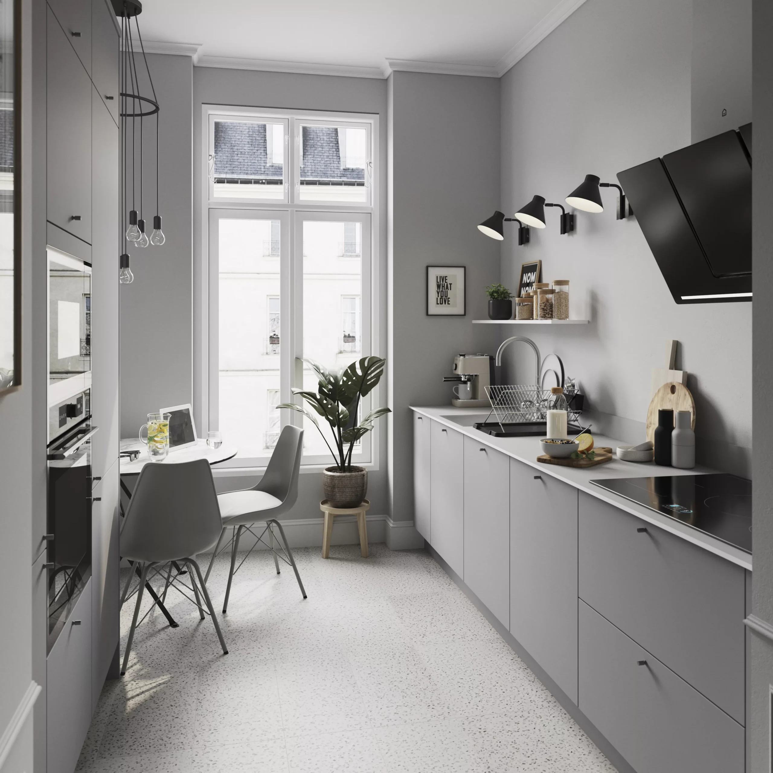 GoodHome Stevia Matt Pewter Grey Slab Drawer Front, Bridging Door & Bi Fold Door, (W)1000mm (H)356mm (T)18mm 7 GoodHome Stevia Matt Pewter Grey Slab Drawer Front, Bridging Door & Bi Fold Door, (W)1000mm (H)356mm (T)18mm - Image 7