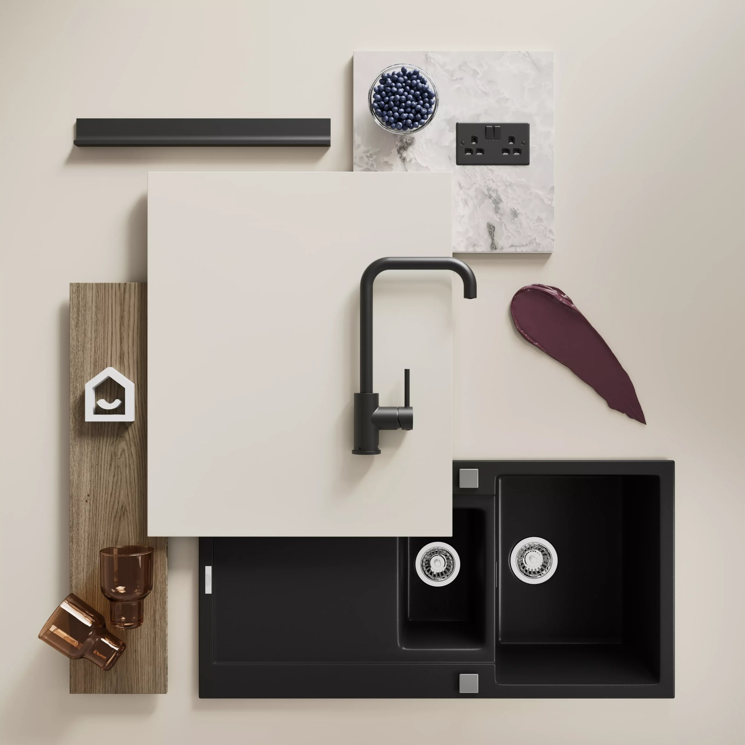 GoodHome Stevia Matt Sandstone Slab Drawerline Door & Drawer Front, (W)300mm (H)715mm (T)18mm 9 GoodHome Stevia Matt Sandstone Slab Drawerline Door & Drawer Front, (W)300mm (H)715mm (T)18mm - Image 9