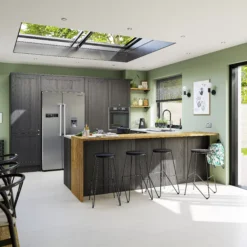 GoodHome Verbena Glazed Cabinet Door (W)300mm (H)715mm (T)20mm -Trade Point Store goodhome verbena glazed cabinet door w 300mm h 715mm t 20mm5059340798288 04i