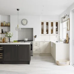 GoodHome Verbena Matt Cashmere Painted Natural Ash Shaker Tall Wall Cabinet Door (W)400mm (H)895mm (T)20mm -Trade Point Store goodhome verbena matt cashmere painted natural ash shaker tall wall cabinet door w 400mm h 895mm t 20mm3663602653462 03i