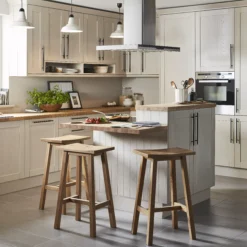 GoodHome Verbena Matt Cashmere Painted Natural Ash Shaker Tall Wall Cabinet Door (W)400mm (H)895mm (T)20mm -Trade Point Store goodhome verbena matt cashmere painted natural ash shaker tall wall cabinet door w 400mm h 895mm t 20mm3663602653462 51i