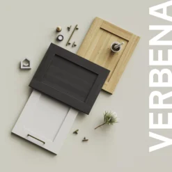 GoodHome Verbena Matt Cashmere Painted Natural Ash Shaker Tall Wall Cabinet Door (W)400mm (H)895mm (T)20mm -Trade Point Store goodhome verbena matt cashmere painted natural ash shaker tall wall cabinet door w 400mm h 895mm t 20mm5059340798998 30i