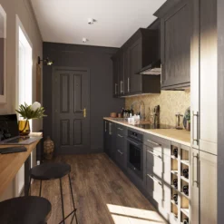 GoodHome Verbena Matt Charcoal Shaker 50:50 Larder Cabinet Door (W)600mm (H)1001mm (T)20mm -Trade Point Store goodhome verbena matt charcoal shaker 50 50 larder cabinet door w 600mm h 1001mm t 20mm5059340798288 02i