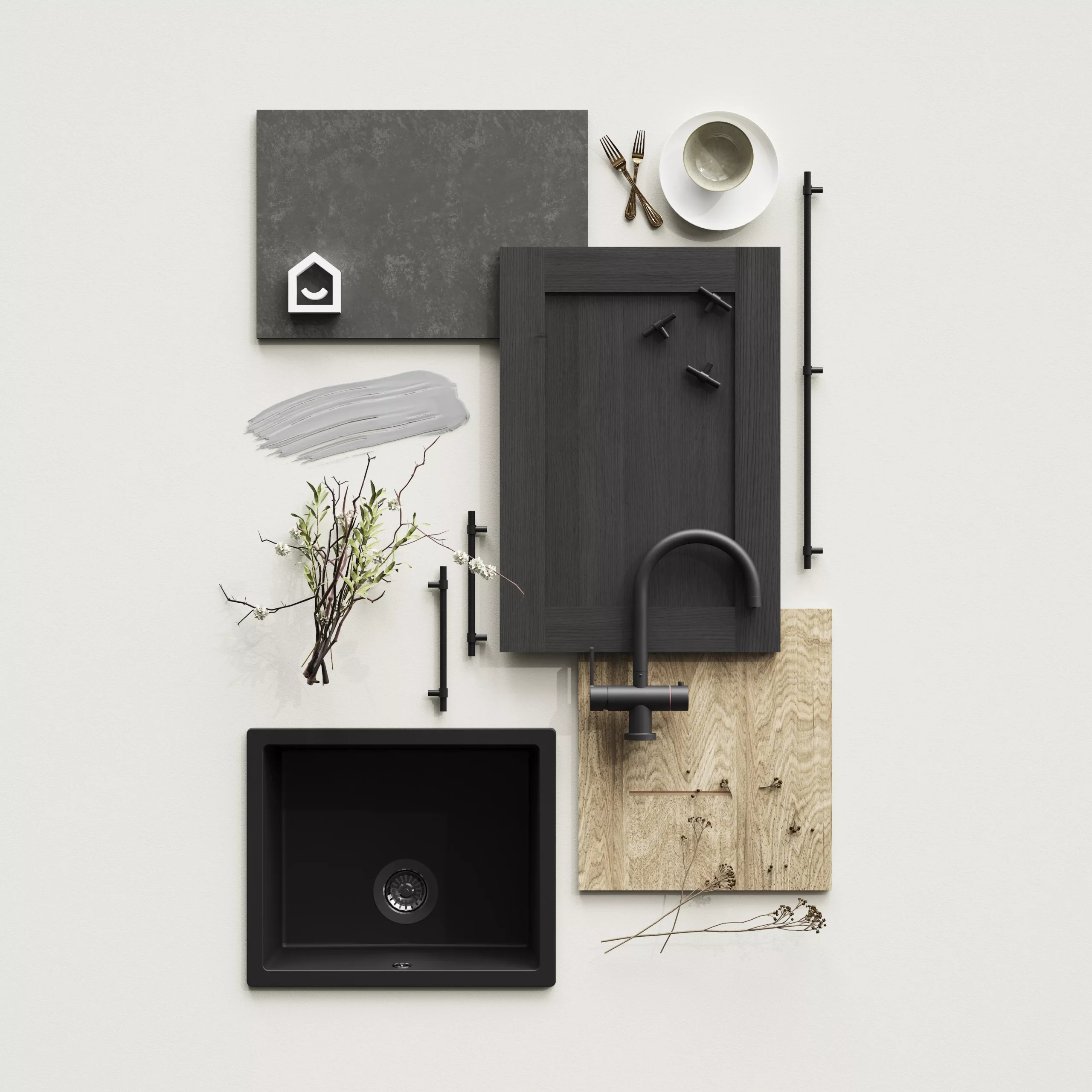 GoodHome Verbena Matt Charcoal Shaker Bridging Drawer Front, Bridging Door & Bi Fold Door, (W)600mm (H)356mm (T)20mm 6 GoodHome Verbena Matt Charcoal Shaker Bridging Drawer Front, Bridging Door & Bi Fold Door, (W)600mm (H)356mm (T)20mm - Image 6