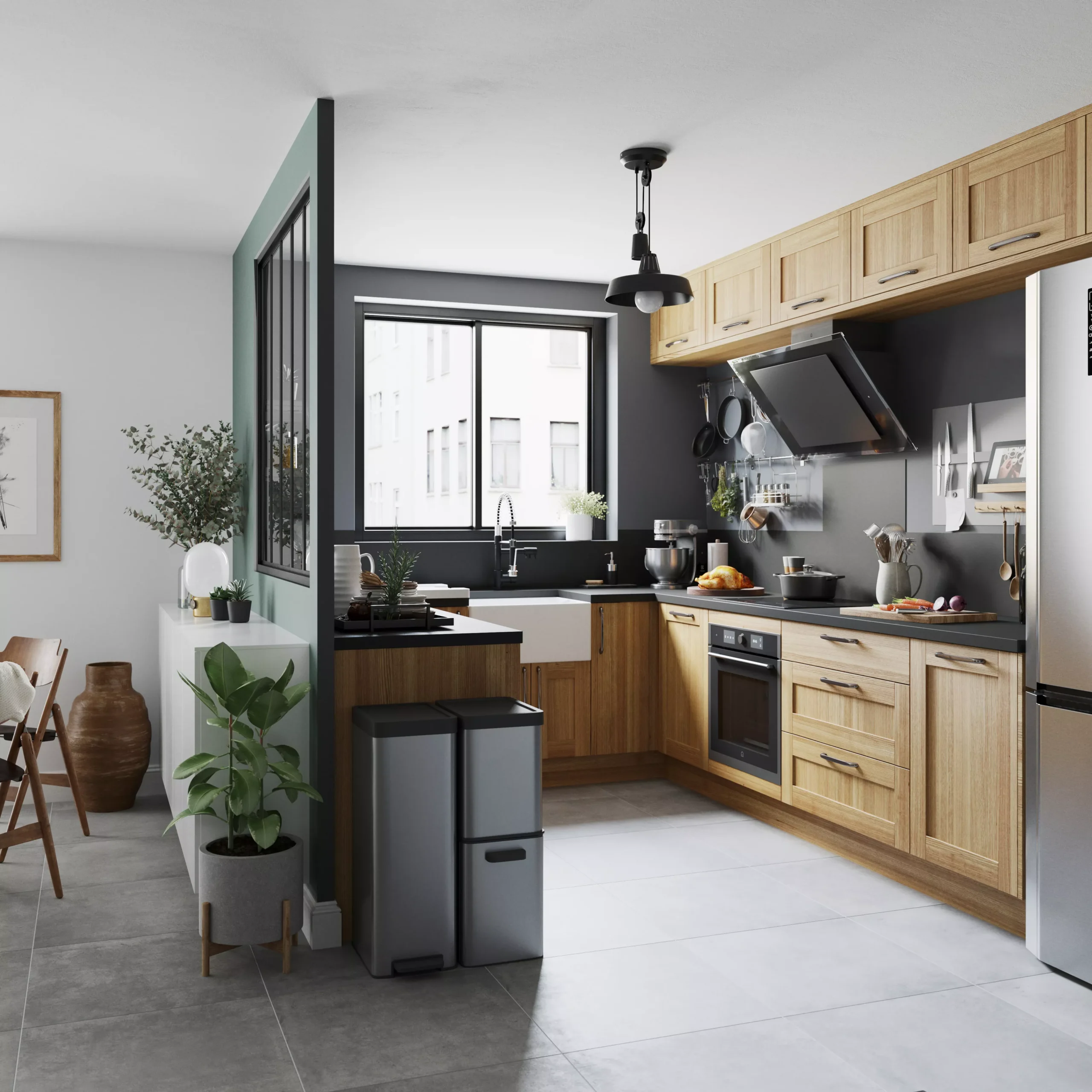 GoodHome Verbena Natural Oak Shaker Drawer Front (W)500mm, Pack Of 3 8 GoodHome Verbena Natural Oak Shaker Drawer Front (W)500mm, Pack Of 3 - Image 8