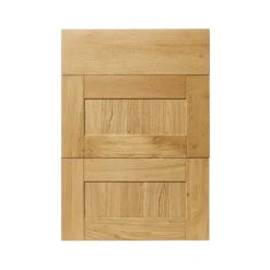GoodHome Verbena Natural Oak Shaker Drawer Front (W)500mm, Pack Of 3