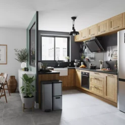 GoodHome Verbena Natural Oak Shaker Tall Appliance Cabinet Door (W)600mm (H)723mm (T)20mm -Trade Point Store goodhome verbena natural oak shaker tall appliance cabinet door w 600mm h 723mm t 20mm3663602654018 24i