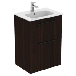 Ideal Standard I.life A Standard Coffee Brown Oak Effect Freestanding Bathroom Vanity Unit (H)85.3cm (W)60cm -Trade Point Store ideal standard i life a standard coffee brown oak effect freestanding bathroom vanity unit h 85 3cm w 60cm8014140502463 05c bq