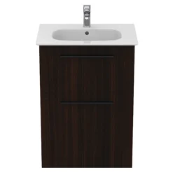 Ideal Standard I.life A Standard Coffee Brown Oak Effect Freestanding Bathroom Vanity Unit (H)85.3cm (W)60cm -Trade Point Store ideal standard i life a standard coffee brown oak effect freestanding bathroom vanity unit h 85 3cm w 60cm8014140502463 07c bq