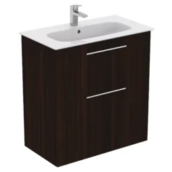 Ideal Standard I.life A Standard Coffee Brown Oak Effect Freestanding Bathroom Vanity Unit (H)85.3cm (W)80cm -Trade Point Store ideal standard i life a standard coffee brown oak effect freestanding bathroom vanity unit h 85 3cm w 80cm8014140502494 05c bq
