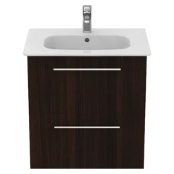Ideal Standard I.life A Standard Coffee Brown Oak Effect Wall-mounted Bathroom Vanity Unit (H)63cm (W)60cm -Trade Point Store ideal standard i life a standard coffee brown oak effect wall mounted bathroom vanity unit h 63cm w 60cm8014140501954 05c bq