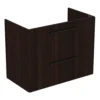 Ideal Standard I.life A Standard Coffee Brown Oak Effect Wall-mounted Bathroom Vanity Unit (H)63cm (W)80cm