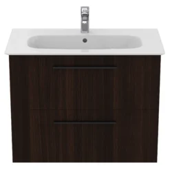 Ideal Standard I.life A Standard Coffee Brown Oak Effect Wall-mounted Bathroom Vanity Unit (H)63cm (W)80cm -Trade Point Store ideal standard i life a standard coffee brown oak effect wall mounted bathroom vanity unit h 63cm w 80cm8014140501985 05c bq