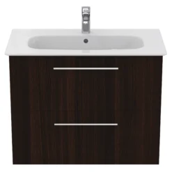 Ideal Standard I.life A Standard Coffee Brown Oak Effect Wall-mounted Bathroom Vanity Unit (H)63cm (W)80cm -Trade Point Store ideal standard i life a standard coffee brown oak effect wall mounted bathroom vanity unit h 63cm w 80cm8014140501985 06c bq