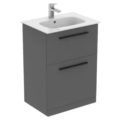 Ideal Standard I.life A Standard Gloss Quartz Grey Freestanding Bathroom Vanity Unit (H)85.3cm (W)60cm -Trade Point Store ideal standard i life a standard gloss quartz grey freestanding bathroom vanity unit h 85 3cm w 60cm8014140494386 03c bq
