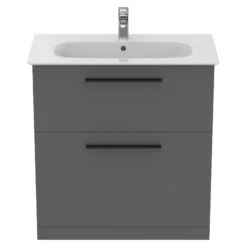 Ideal Standard I.life A Standard Gloss Quartz Grey Freestanding Bathroom Vanity Unit (H)85.3cm (W)80cm -Trade Point Store ideal standard i life a standard gloss quartz grey freestanding bathroom vanity unit h 85 3cm w 80cm8014140494430 05c bq