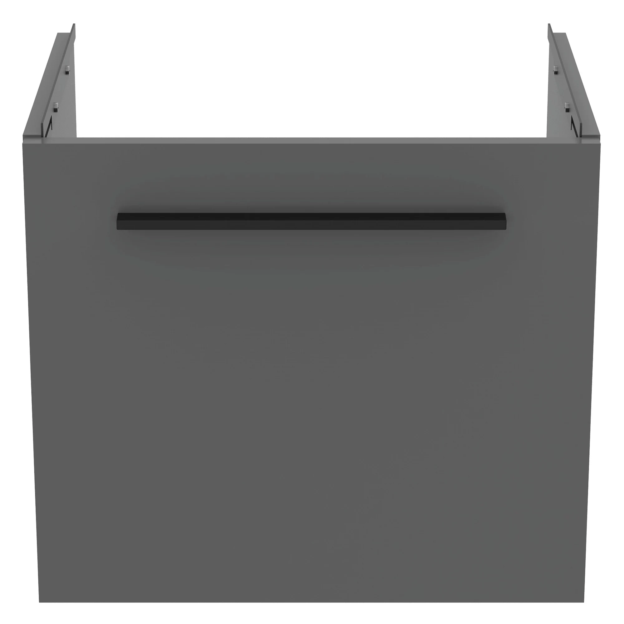 Ideal Standard I.life S Compact Gloss Quartz Grey Wall-mounted Bathroom Vanity Unit (H)44cm (W)50cm 3 Ideal Standard I.life S Compact Gloss Quartz Grey Wall-mounted Bathroom Vanity Unit (H)44cm (W)50cm - Image 3