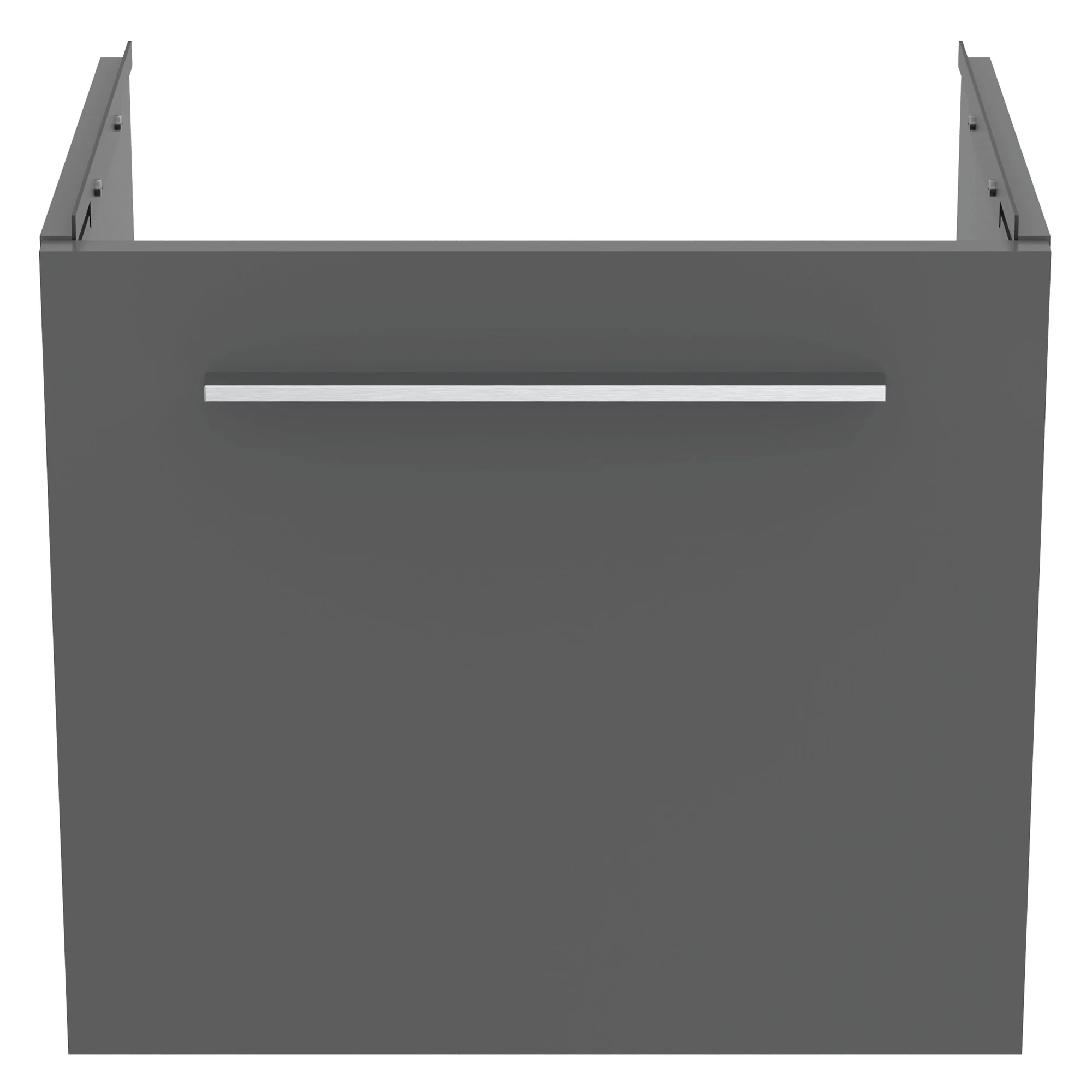 Ideal Standard I.life S Compact Gloss Quartz Grey Wall-mounted Bathroom Vanity Unit (H)44cm (W)50cm 4 Ideal Standard I.life S Compact Gloss Quartz Grey Wall-mounted Bathroom Vanity Unit (H)44cm (W)50cm - Image 4