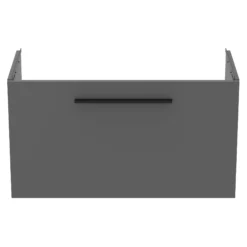 Ideal Standard I.life S Compact Gloss Quartz Grey Wall-mounted Bathroom Vanity Unit (H)44cm (W)80cm -Trade Point Store ideal standard i life s compact gloss quartz grey wall mounted bathroom vanity unit h 44cm w 80cm8014140495383 03c bq