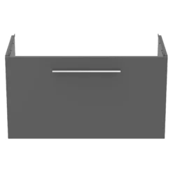 Ideal Standard I.life S Compact Gloss Quartz Grey Wall-mounted Bathroom Vanity Unit (H)44cm (W)80cm -Trade Point Store ideal standard i life s compact gloss quartz grey wall mounted bathroom vanity unit h 44cm w 80cm8014140495383 04c bq