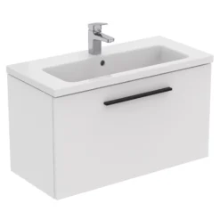 Ideal Standard I.life S Compact Matt White Wall-mounted Bathroom Vanity Unit (H)44cm (W)80cm -Trade Point Store ideal standard i life s compact matt white wall mounted bathroom vanity unit h 44cm w 80cm8014140503026 03c bq
