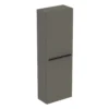 Ideal Standard I.life S Gloss Quartz Grey Single Wall-mounted Bathroom Cabinet (H)120cm (W)40cm