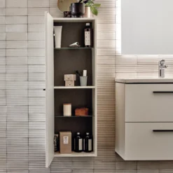 Ideal Standard I.life S Matt White Single Wall-mounted Bathroom Cabinet (H)120cm (W)40cm -Trade Point Store ideal standard i life s matt white single wall mounted bathroom cabinet h 120cm w 40cm8014140502876 06i bq