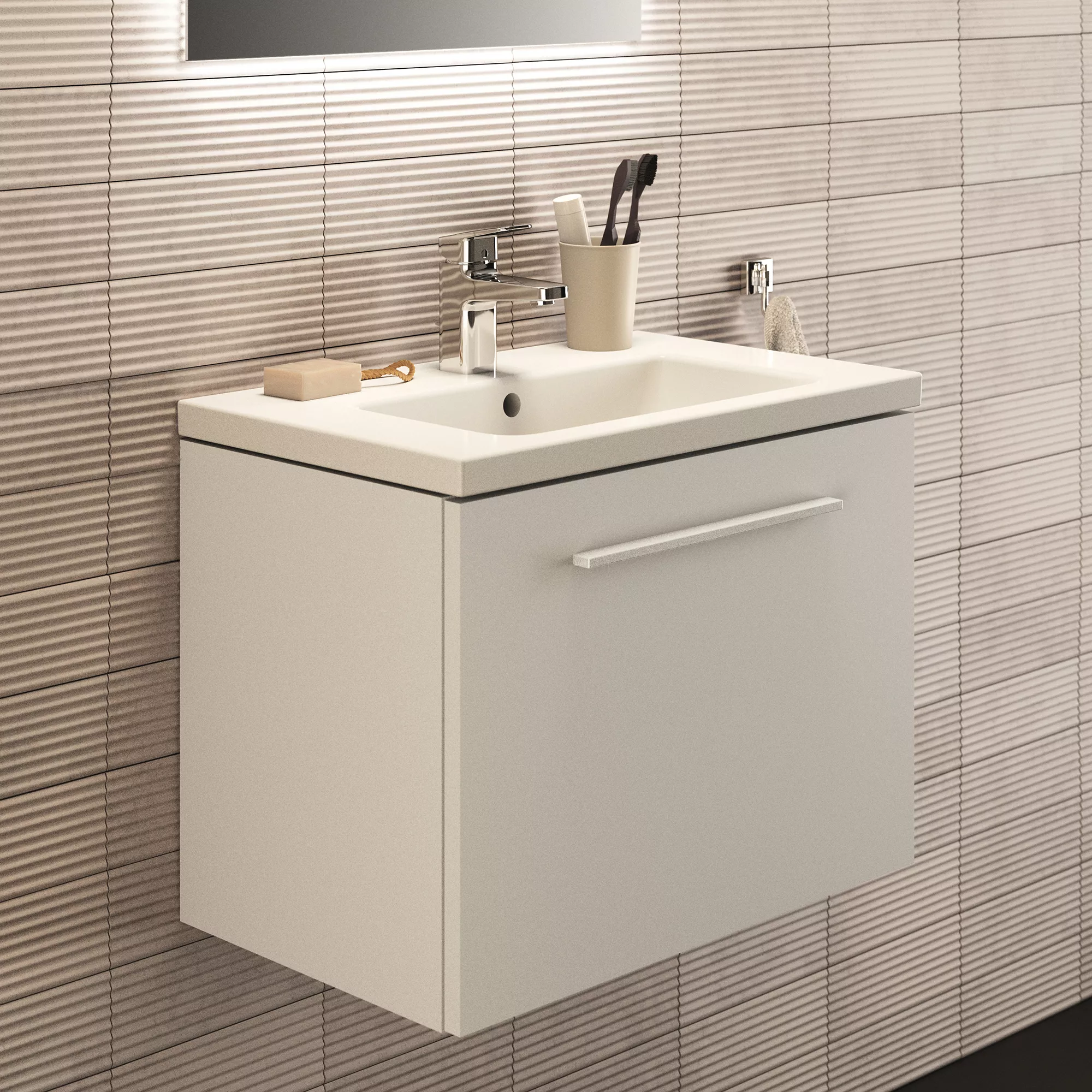 Ideal Standard I.life S White Rectangular Vanity Basin (W)60cm 5 Ideal Standard I.life S White Rectangular Vanity Basin (W)60cm - Image 5