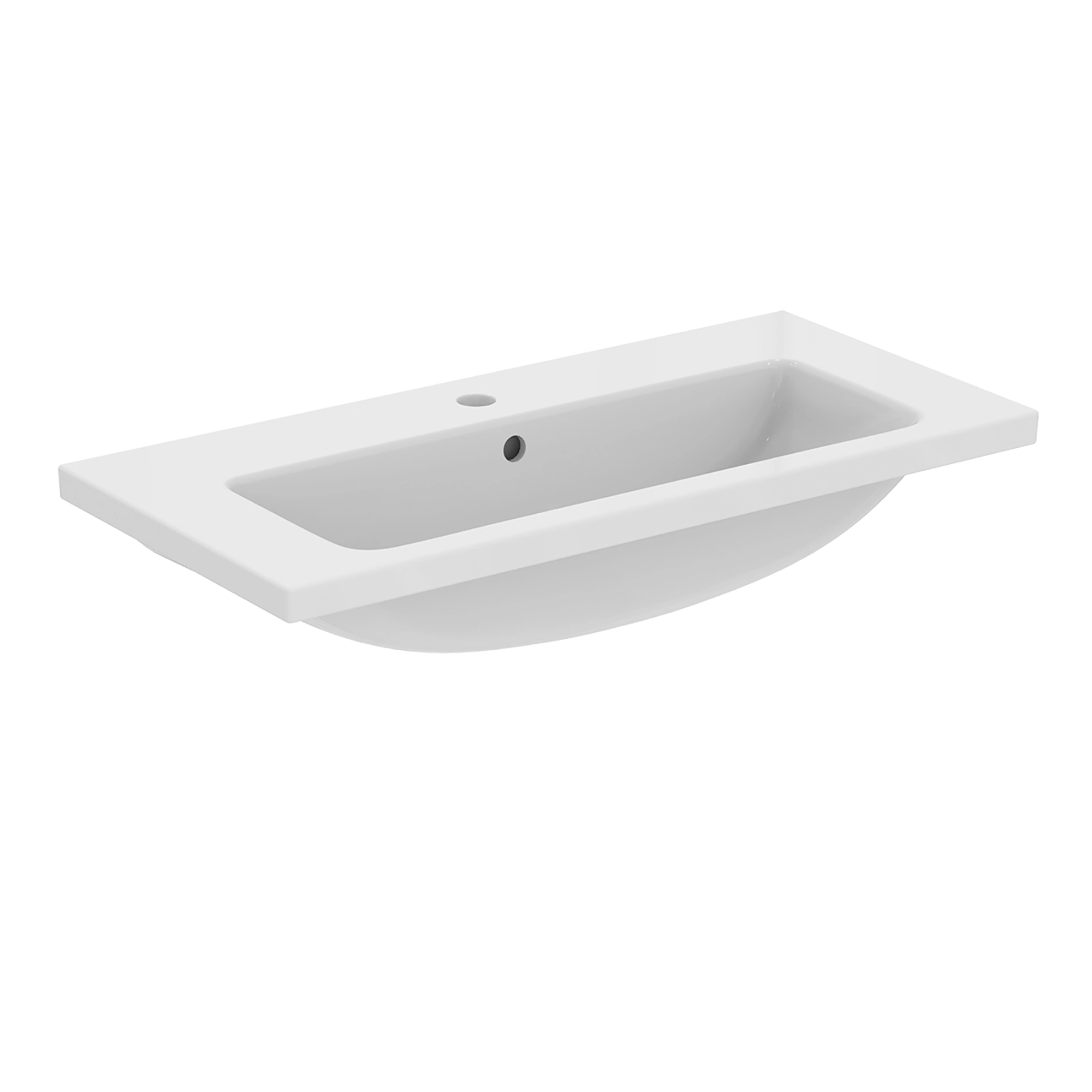 Ideal Standard I.life S White Rectangular Vanity Basin (W)80cm 1 Ideal Standard I.life S White Rectangular Vanity Basin (W)80cm