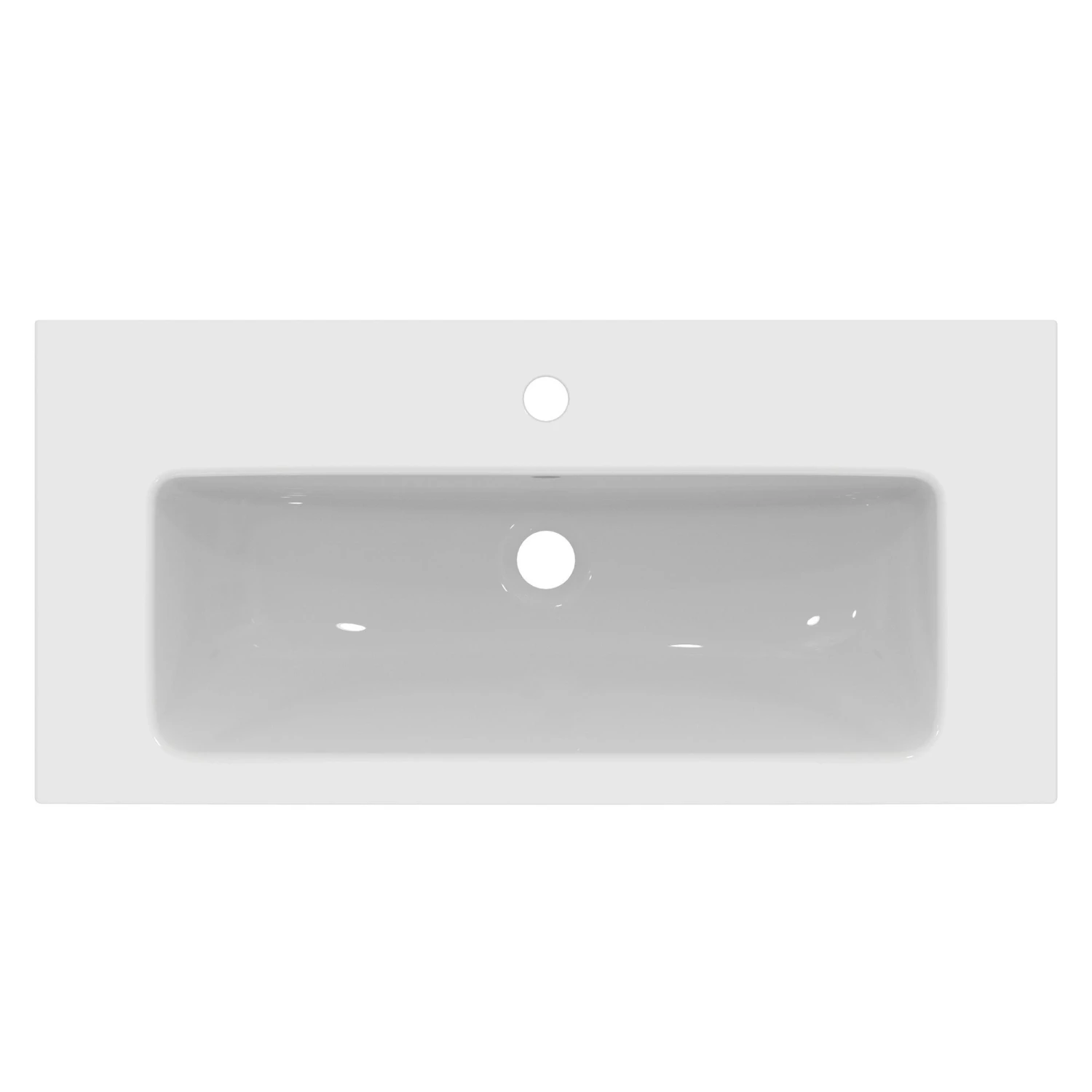 Ideal Standard I.life S White Rectangular Vanity Basin (W)80cm 4 Ideal Standard I.life S White Rectangular Vanity Basin (W)80cm - Image 4