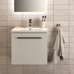 Ideal Standard I.life S White Rectangular Wall-mounted Vanity Basin (W)50cm -Trade Point Store ideal standard i life s white rectangular wall mounted vanity basin w 50cm8014140491705 07i bq