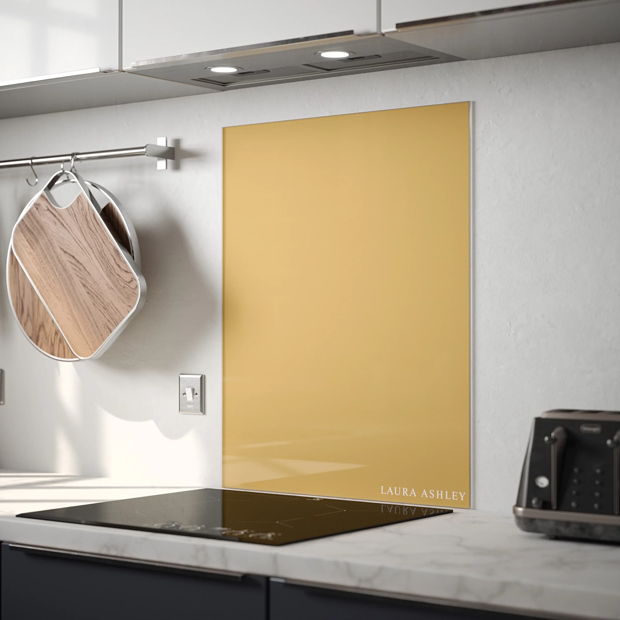 Laura Ashley Brass Geometric Glass Splashback, (H)750mm (W)600mm (T)6mm 4 Laura Ashley Brass Geometric Glass Splashback, (H)750mm (W)600mm (T)6mm - Image 4