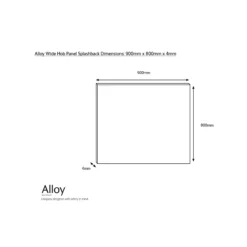 Splashwall Alloy Brown Walnut Geometric Aluminium Splashback, (H)800mm (W)900mm (T)4mm -Trade Point Store splashwall alloy brown walnut geometric aluminium splashback h 800mm w 900mm t 4mm5060699098011 03c