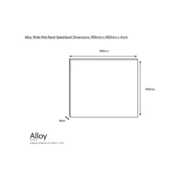 Splashwall Alloy Grey Classic Pattern Mosaic Aluminium Splashback, (H)800mm (W)900mm (T)4mm -Trade Point Store splashwall alloy grey classic pattern mosaic aluminium splashback h 800mm w 900mm t 4mm5060699097892 03c