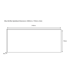 Splashwall Alloy Grey Herringbone Aluminium Splashback, (H)750mm (W)2440mm (T)4mm -Trade Point Store splashwall alloy grey herringbone aluminium splashback h 750mm w 2440mm t 4mm5060699097755 03c