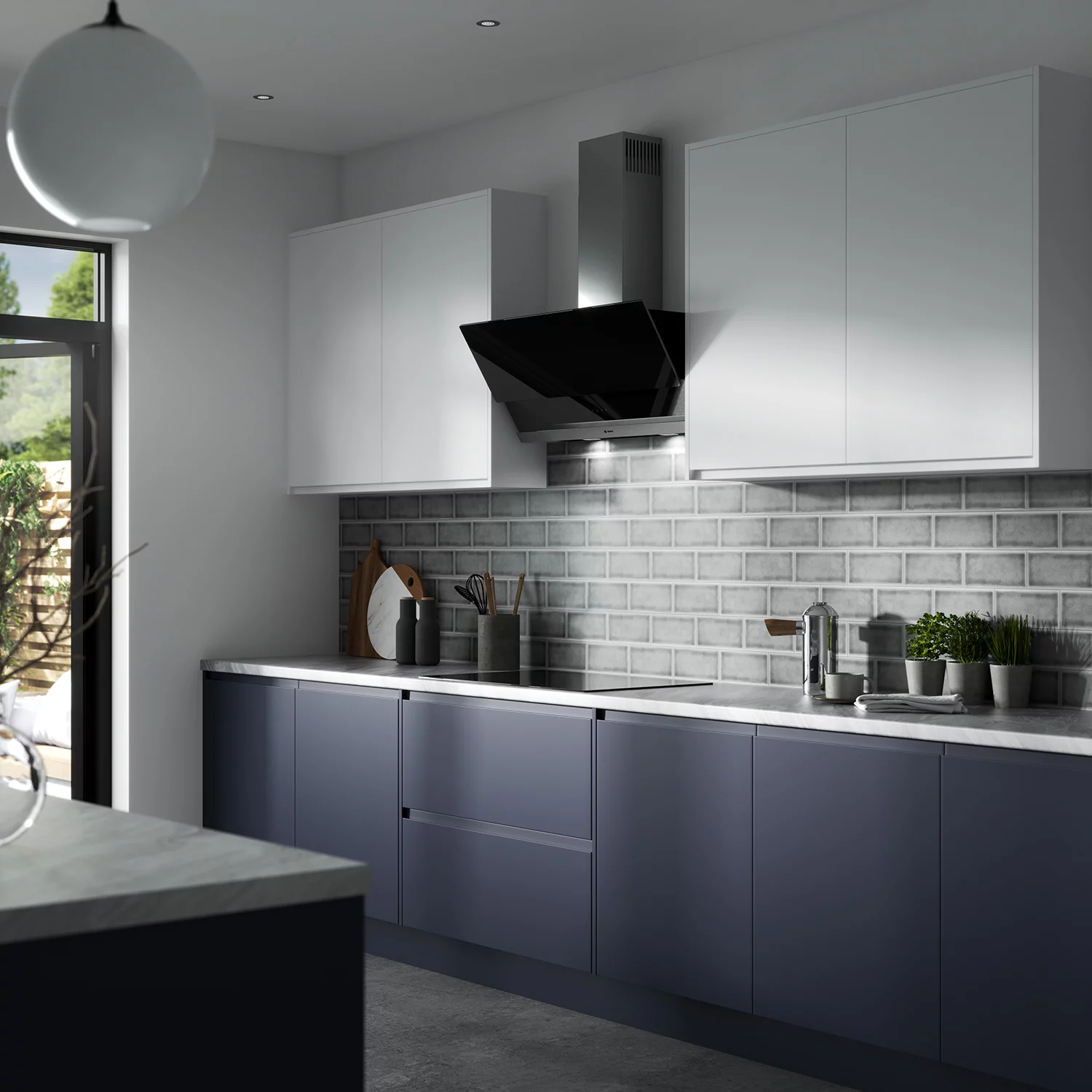 Splashwall Alloy Grey Subway Pattern Aluminium Splashback, (H)750mm (W)2440mm (T)4mm 3 Splashwall Alloy Grey Subway Pattern Aluminium Splashback, (H)750mm (W)2440mm (T)4mm - Image 3