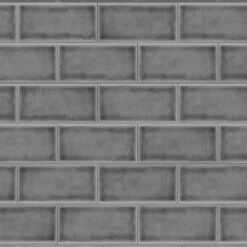 Splashwall Alloy Grey Subway Pattern Aluminium Splashback, (H)800mm (W)900mm (T)4mm