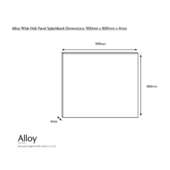 Splashwall Alloy Grey Subway Pattern Aluminium Splashback, (H)800mm (W)900mm (T)4mm -Trade Point Store splashwall alloy grey subway pattern aluminium splashback h 800mm w 900mm t 4mm5060699097694 03c