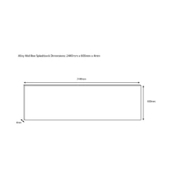 Splashwall Alloy Grey Urban Cluster Concrete Effect Aluminium Splashback, (H)600mm (W)2440mm (T)4mm -Trade Point Store splashwall alloy grey urban cluster concrete effect aluminium splashback h 600mm w 2440mm t 4mm5060699097960 03c