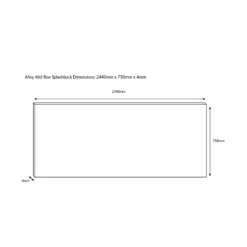 Splashwall Alloy White Cracked Tile Aluminium Splashback, (H)750mm (W)2440mm (T)4mm -Trade Point Store splashwall alloy white cracked tile aluminium splashback h 750mm w 2440mm t 4mm5060699098035 03c