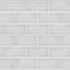 Splashwall Alloy White Cracked Tile Aluminium Splashback, (H)800mm (W)600mm (T)4mm