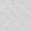 Splashwall Alloy White Cracked Tile Aluminium Splashback, (H)800mm (W)900mm (T)4mm