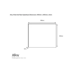 Splashwall Alloy White Cracked Tile Aluminium Splashback, (H)800mm (W)900mm (T)4mm -Trade Point Store splashwall alloy white cracked tile aluminium splashback h 800mm w 900mm t 4mm5060699098059 03c