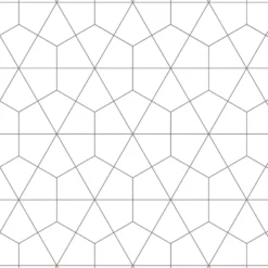 Splashwall Alloy White Diamond Tile Geometric Aluminium Splashback, (H)600mm (W)2440mm (T)4mm