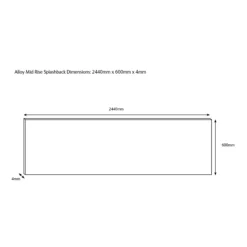 Splashwall Alloy White Diamond Tile Geometric Aluminium Splashback, (H)600mm (W)2440mm (T)4mm -Trade Point Store splashwall alloy white diamond tile geometric aluminium splashback h 600mm w 2440mm t 4mm5060699097724 03c