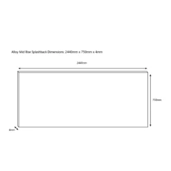 Splashwall Alloy White Diamond Tile Geometric Aluminium Splashback, (H)750mm (W)2440mm (T)4mm -Trade Point Store splashwall alloy white diamond tile geometric aluminium splashback h 750mm w 2440mm t 4mm5060699097717 03c