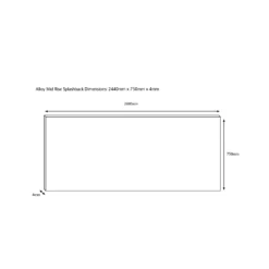 Splashwall Alloy White Marble Effect Aluminium Splashback, (H)750mm (W)2440mm (T)4mm -Trade Point Store splashwall alloy white marble effect aluminium splashback h 750mm w 2440mm t 4mm5060699098073 03c