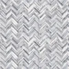Splashwall Matt Grey & White Herringbone MDF Splashback, (H)600mm (W)2440mm (T)10mm